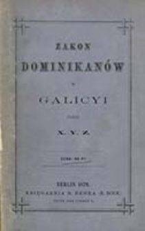 Zakon Dominikanów w Galicyi / przez X. Y. Z.