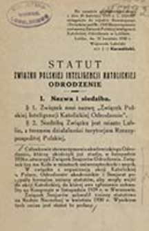 Statut Związku Polskiej Inteligencji Katolickiej Odrodzenie