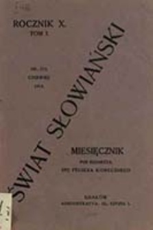 Świat Słowiański : miesięcznik pod redakcyą Dra Feliksa Konecznego