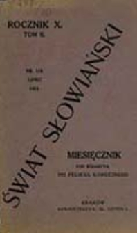 Świat Słowiański : miesięcznik pod redakcyą Dra Feliksa Konecznego