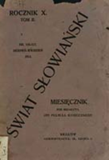 Świat Słowiański : miesięcznik pod redakcyą Dra Feliksa Konecznego