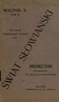 Świat Słowiański : miesięcznik pod redakcyą Dra Feliksa Konecznego
