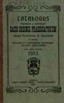Schematismus Provinciae S[ancti] Hiacinthi Ordinis Patrum et Fratrum Praedicatorum in Regnis Galiciae et Lodomeriae Existentium