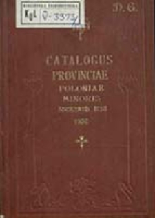 Catalogus Provinciae Poloniae Maioris et Mazoviae Societatis Iesu ex Anno ... in Anno ...