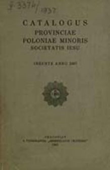 Catalogus Provinciae Poloniae Minoris Societatis Iesu Anni ...
