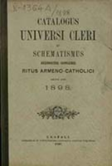 Catalogus Universi Cleri Archi-dioecesis Leopoliensis Ritus Armeni pro Anno Domini ...