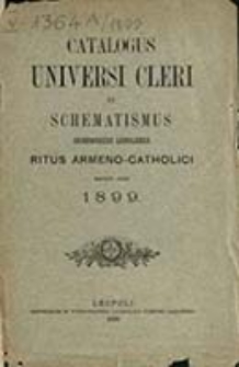 Catalogus Universi Cleri Archi-dioecesis Leopoliensis Ritus Armeni pro Anno Domini ...