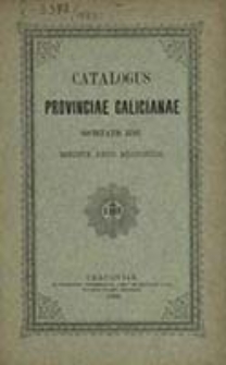 Catalogus Sociorum et Officiorum Provinciae Galicianae Societatis Jesu ex Anno ...