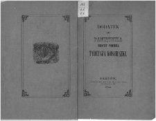 Dodatek do pamiętnika budowy pomnika Tadeusza Kościuszki, wydanego w r. 1826. : obejmujący sprawozdanie komitetu pomnikiem tym zarządzającego, za czas do 1. lipca 1852. r.
