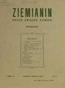 Ziemianin : organ Związku Ziemian / [red. J&oacute;zef Janota Bzowski]