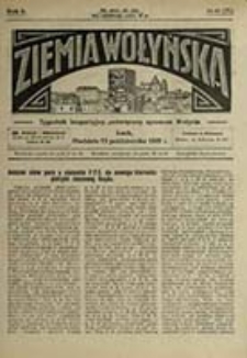 Ziemia Wołyńska : tygodnik bezpartyjny, poświęcony sprawom Wołynia / [red. Wojciech Biega]