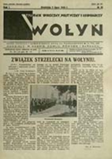 Wołyń : tygodnik społeczny, polityczny i gospodarczy / red. Jan Leszczyński