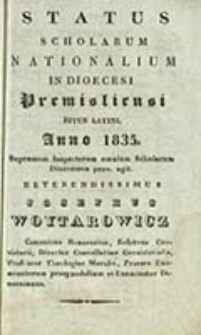 Status Scholarum Nationalium in Dioecesi Premisliensi R[itus] L[atini] pro Anno ...
