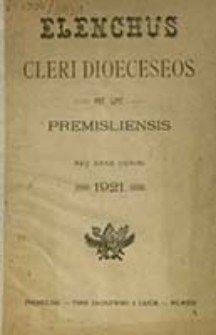 Elenchus Cleri Dioeceseos Rit[us] Lat[ini] Premisliensis