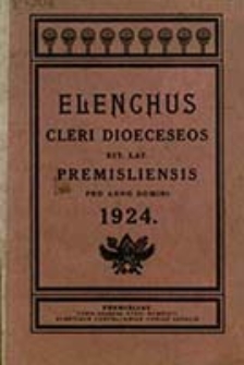 Elenchus Cleri Dioeceseos Rit[us] Lat[ini] Premisliensis