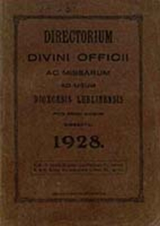 Ordo Officii Divini ad Usum Dioecesis Lublinensis pro Anno Domini 1928