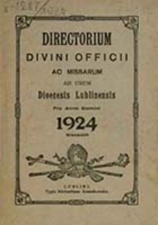 Ordo Officii Divini ad Usum Dioecesis Lublinensis pro Anno Domini 1924