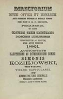 Ordo Officii Divini ad Usum Dioecesis Lublinensis pro Anno Domini 1883