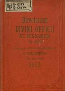 Ordo Officii Divini ad Usum Dioecesis Lublinensis pro Anno Domini 1915