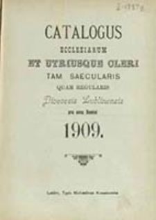 Consignatio Cleri Saecularis ac Regularis Dioecesis Lublinensis pro Anno Domini [...] Confecta