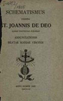 Schematismus Ordinis St. Joannis de Deo Almae Provinciae Poloniae Annuntiationis Beatae Mariae Virginis