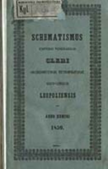 Schematismus Universi Venerabilis Cleri Archidioeceseos Metropolitanae Graeco Catholicae Leopoliensis pro Anno Domini ...