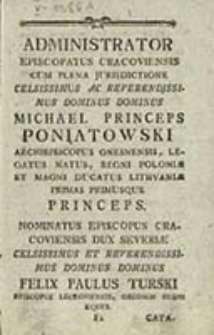 Catalogus Praelatorum et Canonicorum Eccl[esiae] Cath[edralis] Cracoviensis
