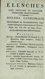 Elenchus Cleri Saecularis et Regularis Dioecesis Cracoviensis