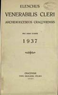 Elenchus Venerabilis Cleri tam Saecularis quam Regularis Dioeceseos Cracoviensis pro Anno Domini ...