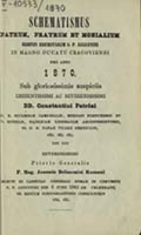 Schematismus Patrum, Fratrum et Monialium Ordinis Eremitarum S. P. Augustini in Magno Ducatu Cracoviensi pro Anno ...