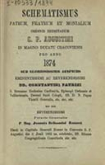 Schematismus Patrum, Fratrum et Monialium Ordinis Eremitarum S. P. Augustini in Magno Ducatu Cracoviensi pro Anno ...