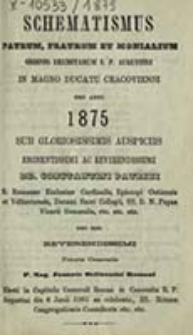 Schematismus Patrum, Fratrum et Monialium Ordinis Eremitarum S. P. Augustini in Magno Ducatu Cracoviensi pro Anno ...