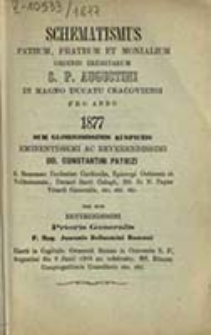 Schematismus Patrum, Fratrum et Monialium Ordinis Eremitarum S. P. Augustini in Magno Ducatu Cracoviensi pro Anno ...