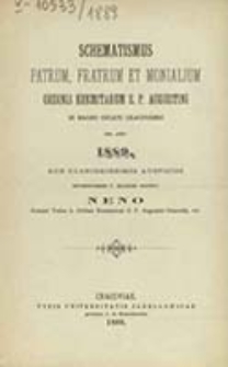 Schematismus Patrum, Fratrum et Monialium Ordinis Eremitarum S. P. Augustini in Magno Ducatu Cracoviensi pro Anno ...