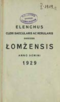 Elenchus Cleri Saecularis ac Regularis Dioecesis Łomżensis