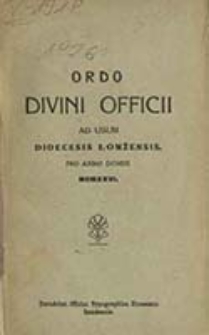 Ordo Divini Officii ad Usum Dioecesis Łomżensis pro Anno Domini ...