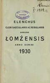 Elenchus Cleri Saecularis ac Regularis Dioecesis Łomżensis