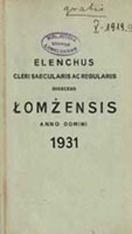 Elenchus Cleri Saecularis ac Regularis Dioecesis Łomżensis