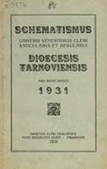 Schematismus Universi Vener. Cleri Dioeceseos Tarnoviensis