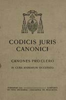 Codicis juris canonici canones pro clero in cura animarum occupato