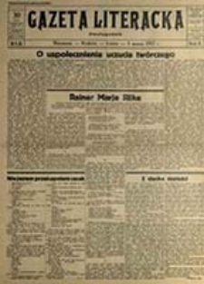 Gazeta Literacka / [red. nacz. i wyd. Jerzy Braun, red. odp. Witold Zechenter]