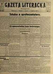 Gazeta Literacka / [red. nacz. i wyd. Jerzy Braun, red. odp. Witold Zechenter]