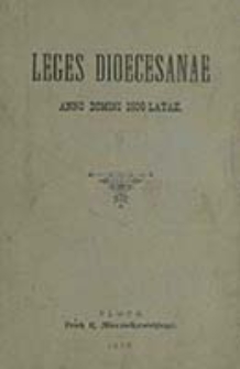 Leges dioecesanae : Anno Domini latae 1906 / [Apolinary Wnukowski]