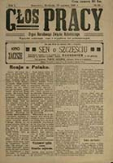 Głos Pracy : organ Narodowego Związku Robotniczego / [red. Apolonjusz Basiński]