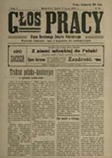 Głos Pracy : organ Narodowego Związku Robotniczego / [red. Apolonjusz Basiński]