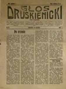 Głos Druskienicki : pismo tygodniowe / [red. odp. Paweł Matusiewicz]
