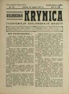 Biełaruskaja Krynica : tydniowaja sialanskaja hazeta / [red.-wyd. T. Wojciechowič]