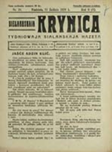 Biełaruskaja Krynica : tydniowaja sialanskaja hazeta / [red.-wyd. T. Wojciechowič]