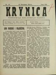 Krynica : katalickaja tydniowaja hazeta / [red. i wyd. Adam Stankiewič]