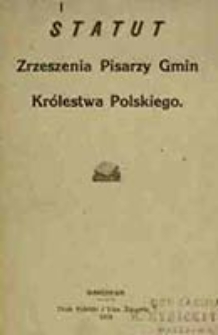 Statut Zrzeszenia Pisarzy Gmin Królestwa Polskiego